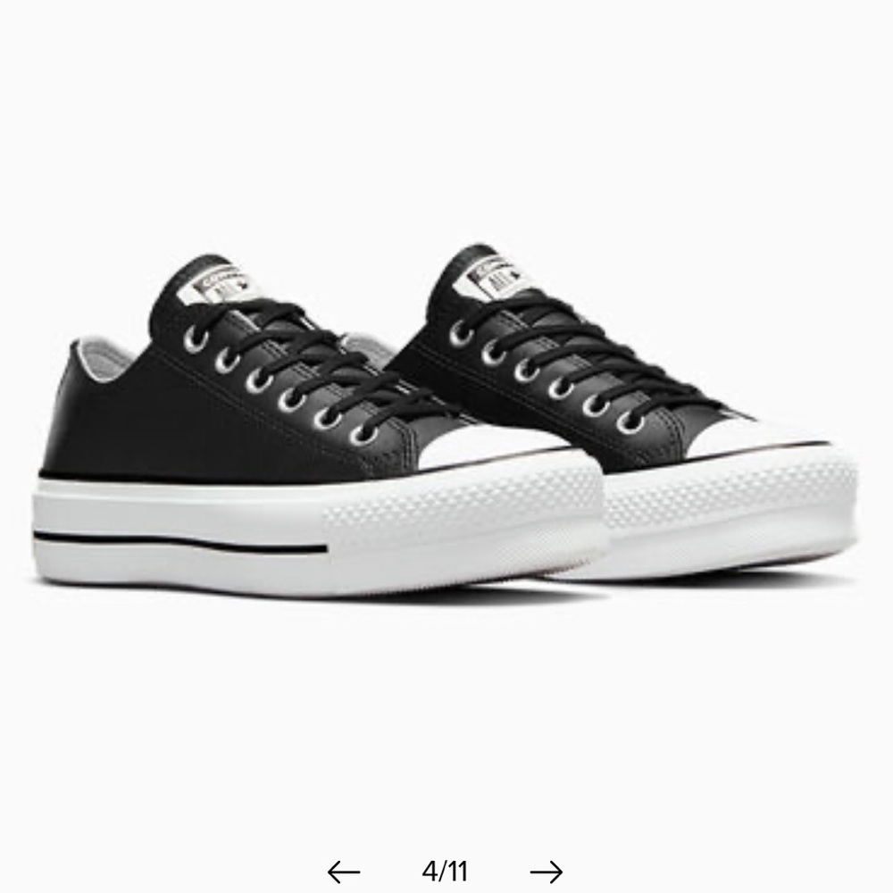 Converse all star platform sneaker - black leather